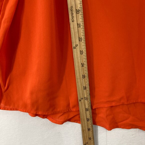 New Cato Top size 26W/28W Red Keyhole Short Sleeve Blouse Office Career - Picture 5 of 10